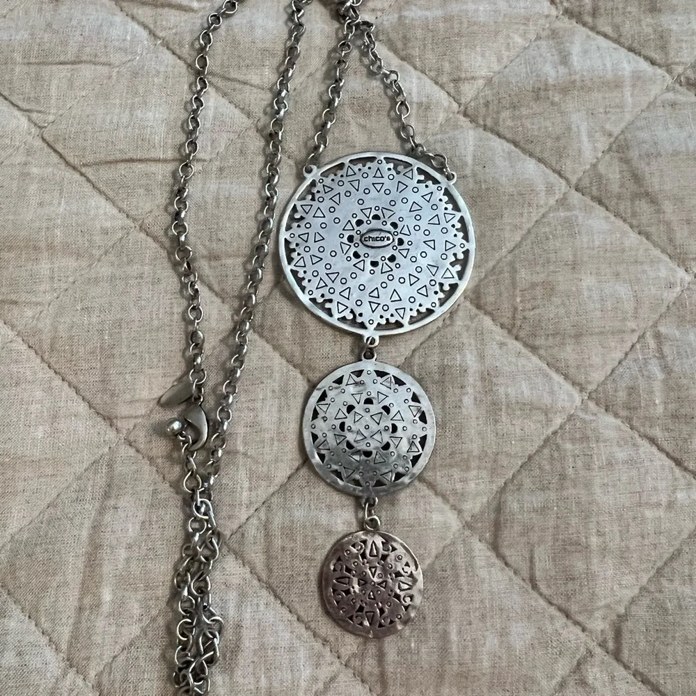 Chico’s Three Tier Pendant Necklace
